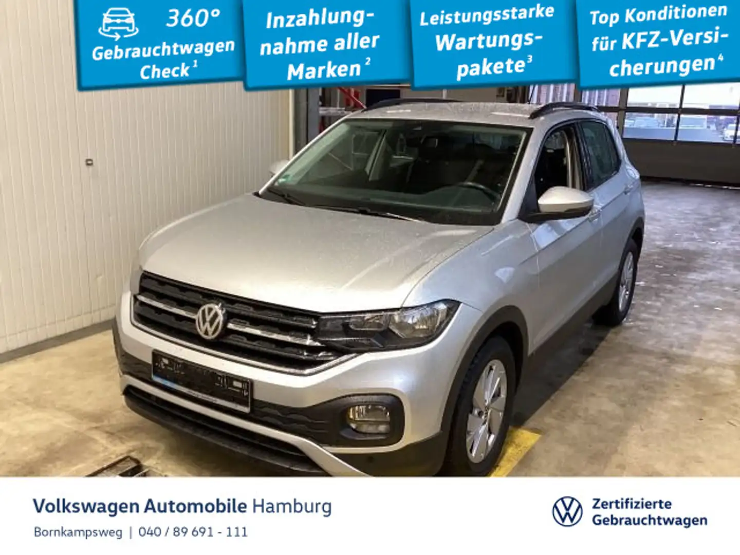 Volkswagen T-Cross 1.0 TSI Life DSG Rückfahrkamera Blind Sp Silber - 1