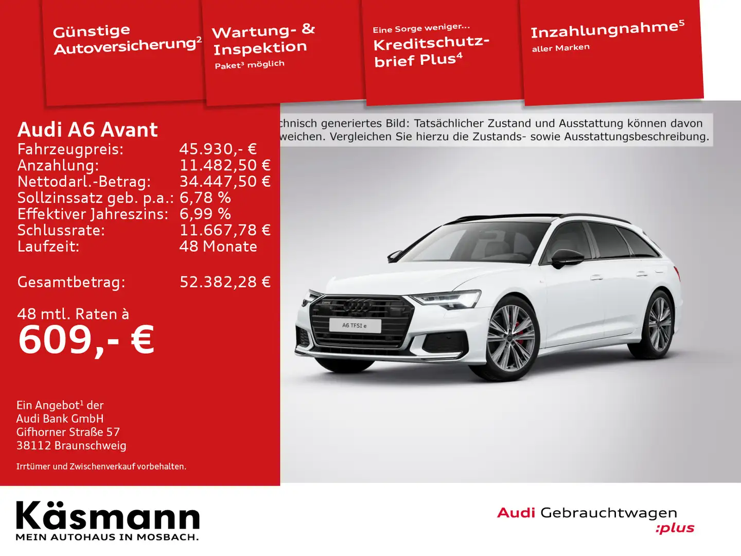 Audi A6 sport 55TFSIe qu S line HD-MATRIX 360° Weiß - 1