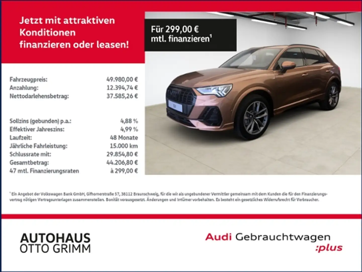 Audi Q3 40 TFSI quattro S line KLIMA NAVI LEDER ALU Braun - 1