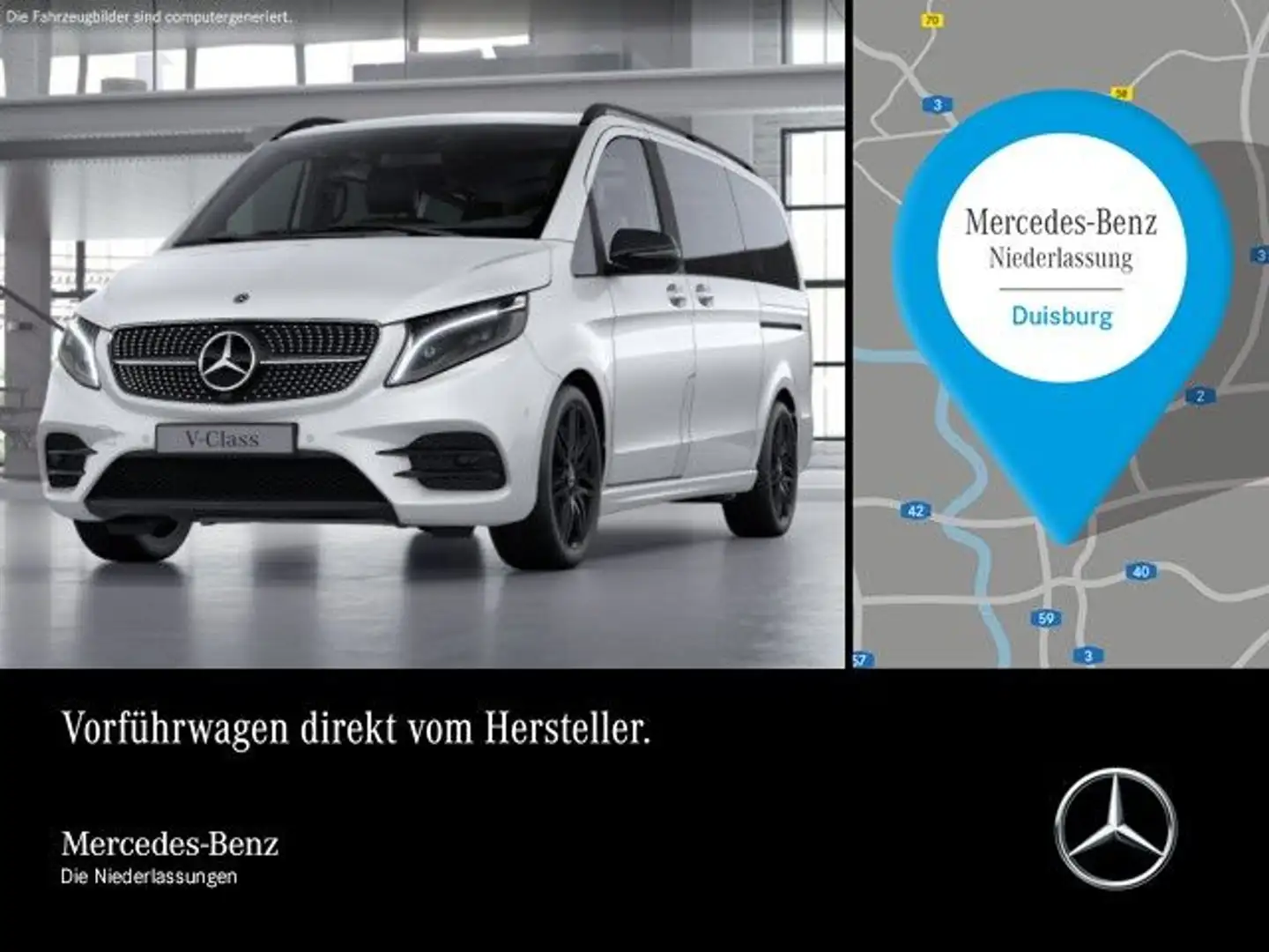 Mercedes-Benz V 300 d 4M AVANTGARDE EDITION+Allrad+AMG+SchiebDa Weiß - 1