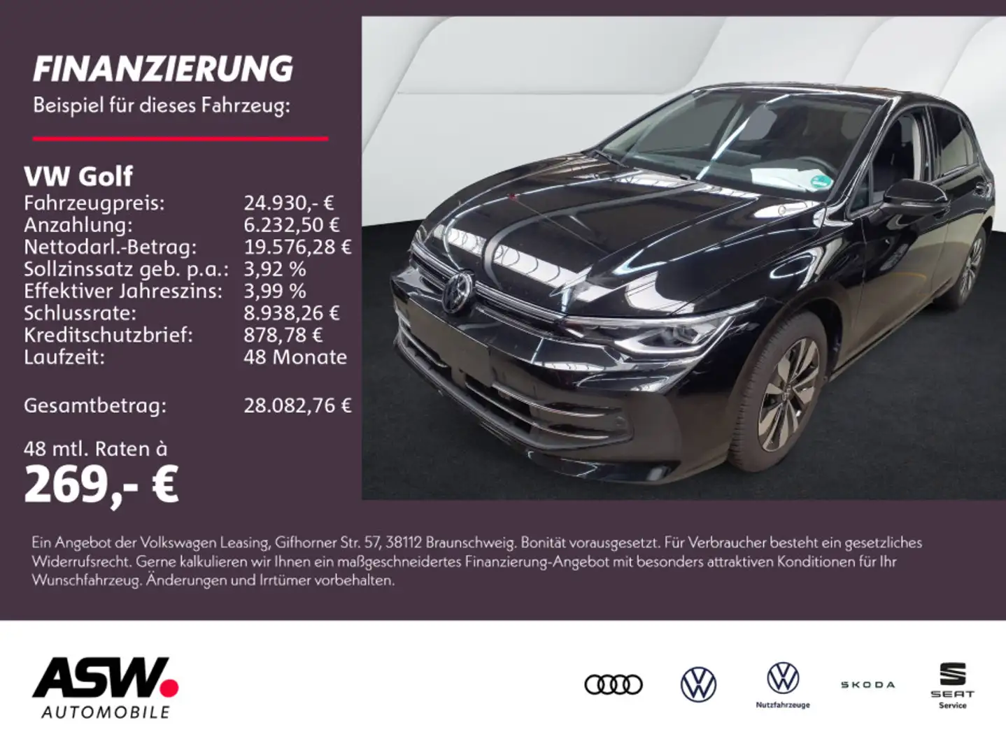 Volkswagen Golf Goal 1,5 TSI Navi AHK Klima LED SHZ Schwarz - 1