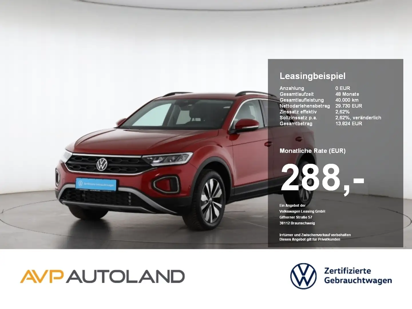 Volkswagen T-Roc 1.5 TSI DSG MOVE | NAVI | AHK | LED | Rot - 1