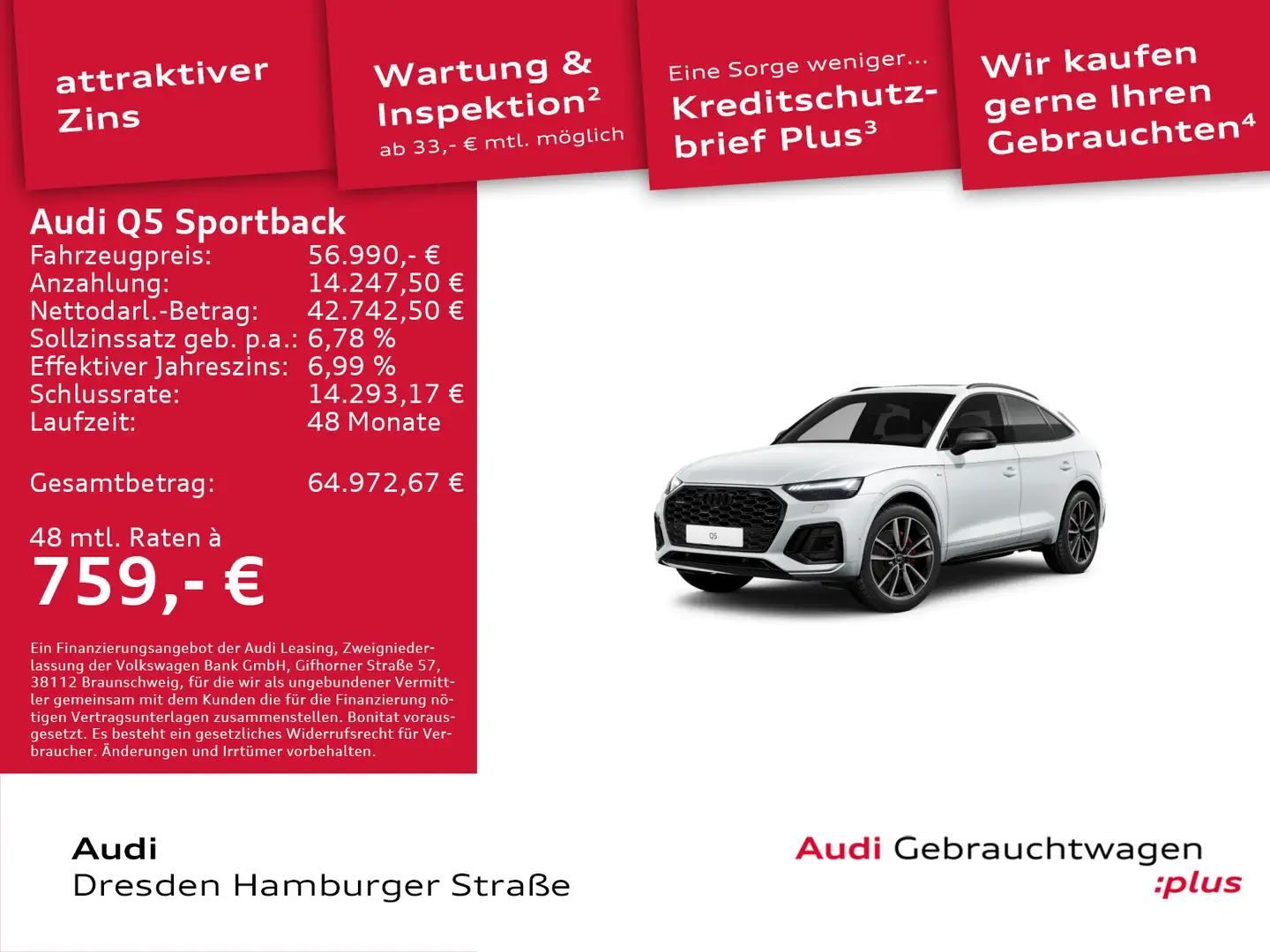 Audi Q5 S line 40 TFSI quattro 150(204) kW( Weiß - 1