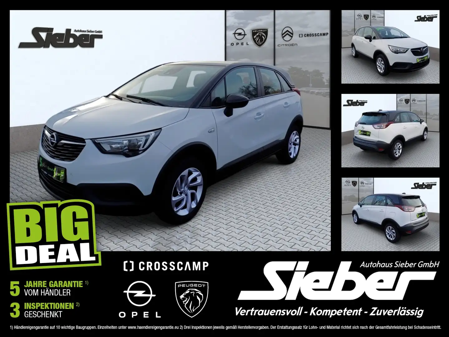 Opel Crossland 1.2 Turbo Edition Kamera*Sitzhzg Weiß - 1