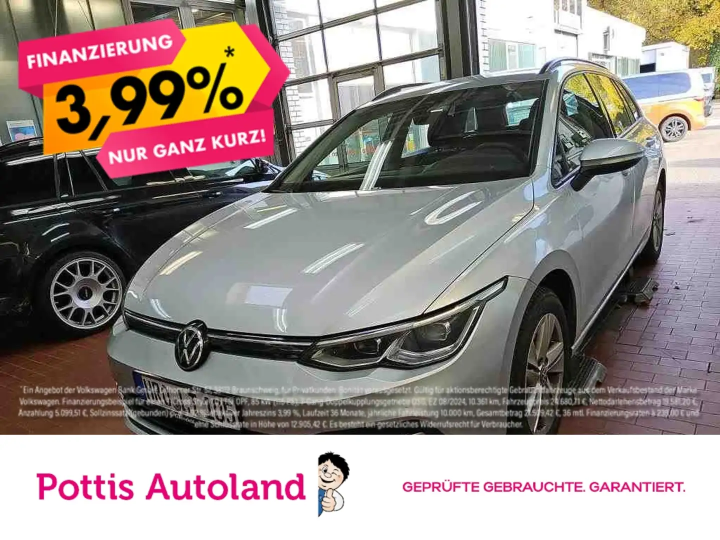 Volkswagen Golf Variant 1.5 eTSI DSG LIFE NAVI AHK KLIMA SHZG Silber - 1