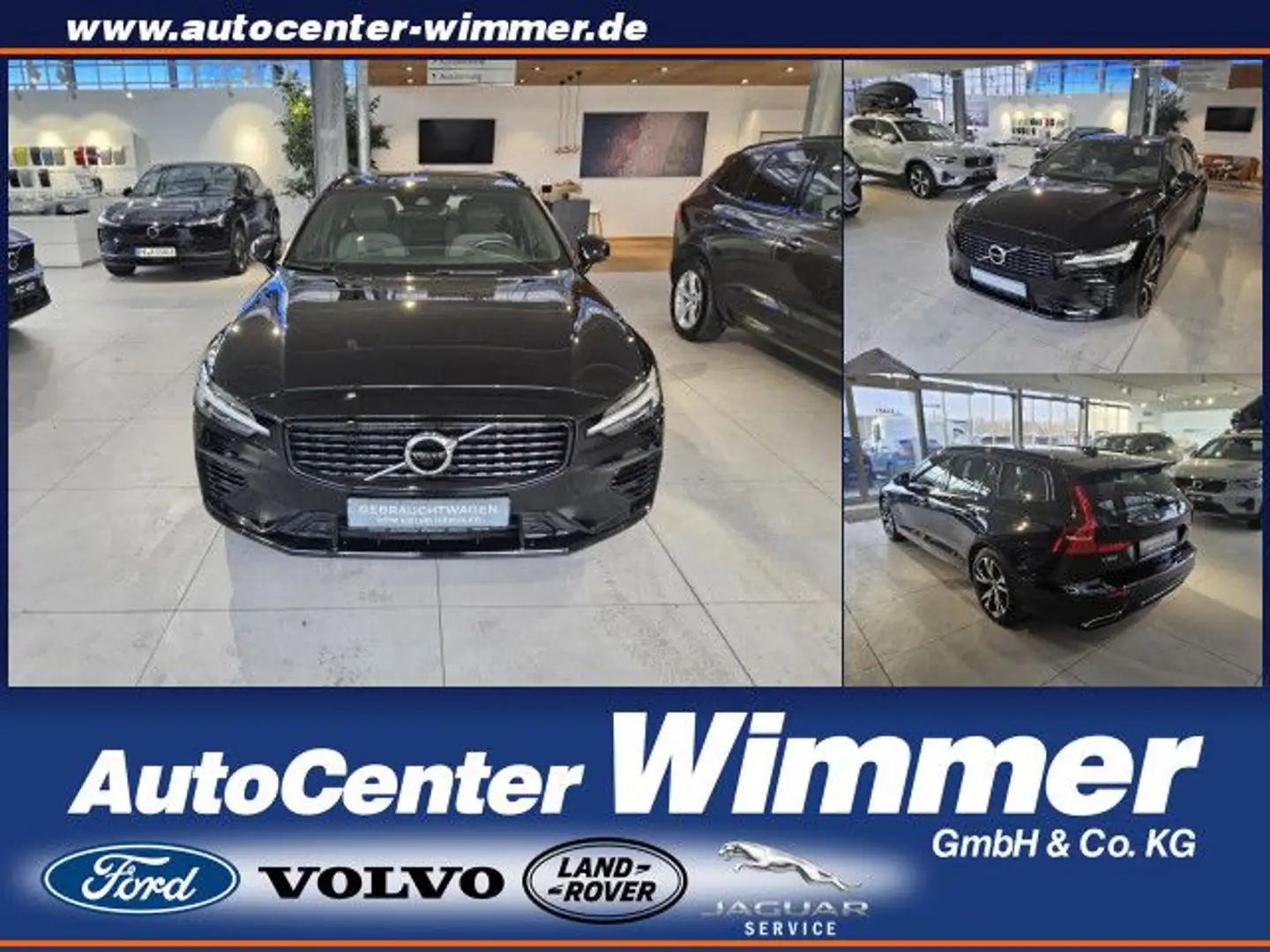 Volvo V60 T6 AWD Recharge RDesign Licht+Winter uvm. Navi Schwarz - 1