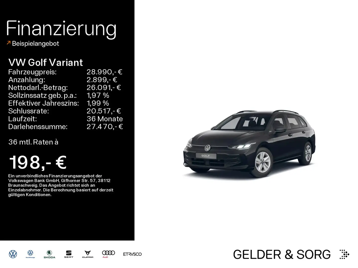 Volkswagen Golf Variant Life 1.5 TSI AHK*H&K*Digital*LED Schwarz - 1