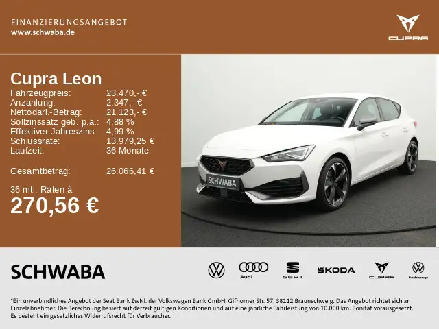 CUPRA Leon 1.5 TSI LED*VIRTUAL*ACC*LANE*R-KAM*PDC*18"
