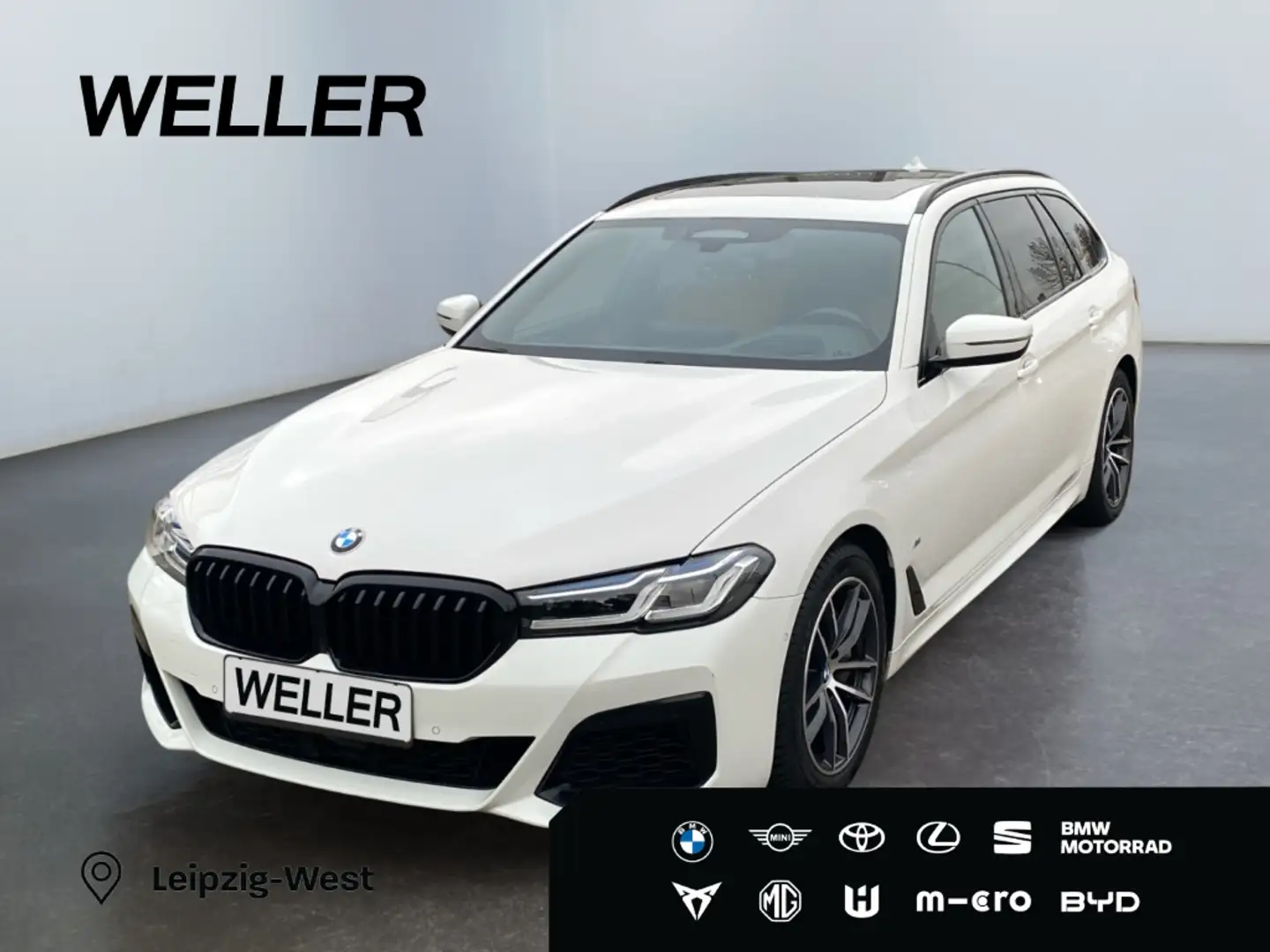 BMW 530 d Touring *HUD*Pano*Navi*LED*CarPlay*CAM*SHZ* Blanc - 1