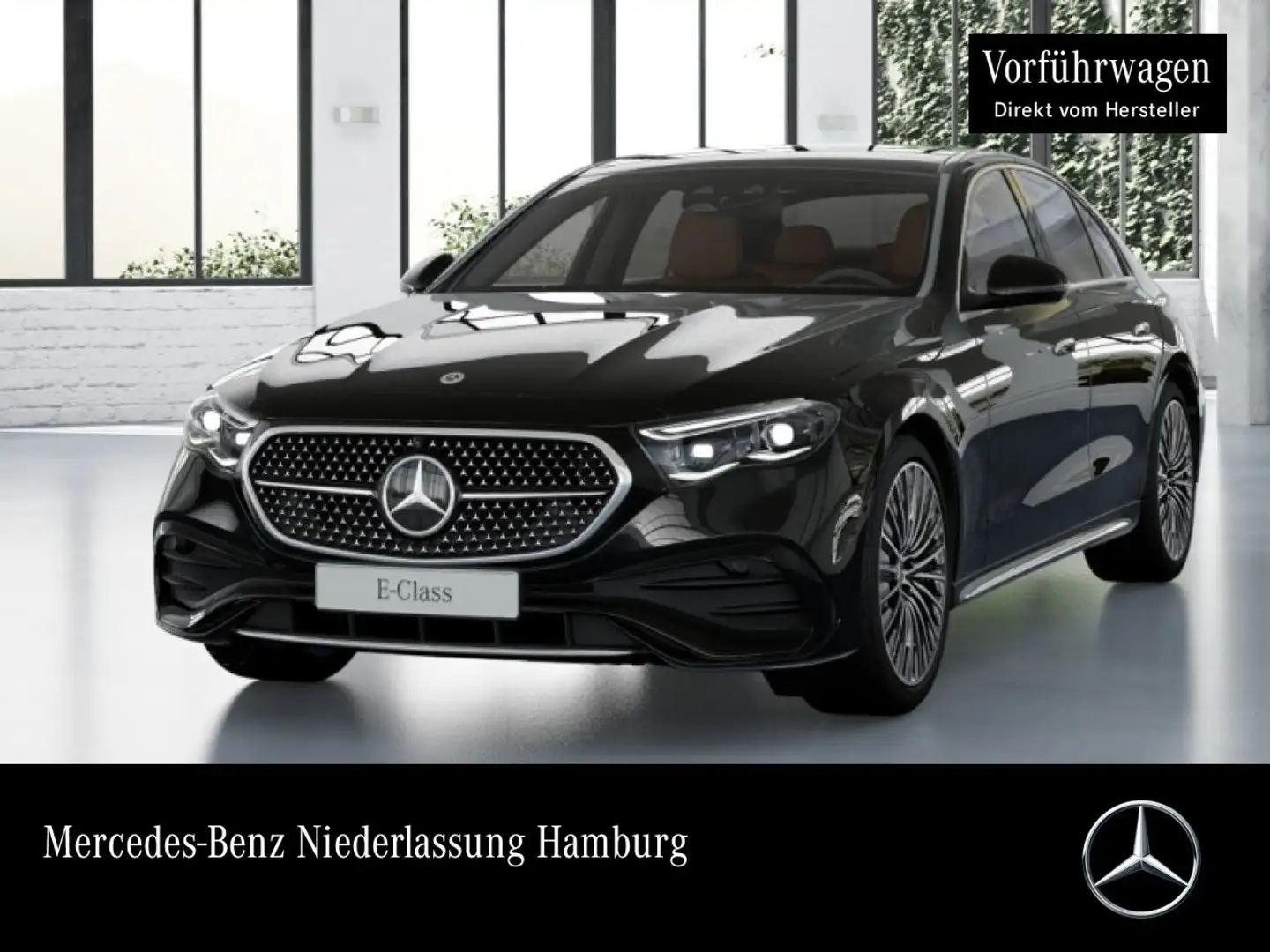 Mercedes-Benz E 200 AMG Fahrass 360° Pano Burmester Distr. HUD Schwarz - 1