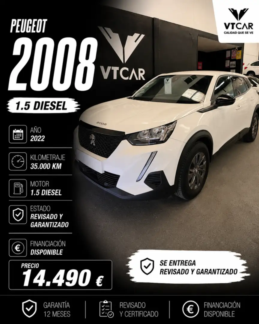 Peugeot 2008 1.5BlueHDi S&S Active Pack 110 Blanco - 1