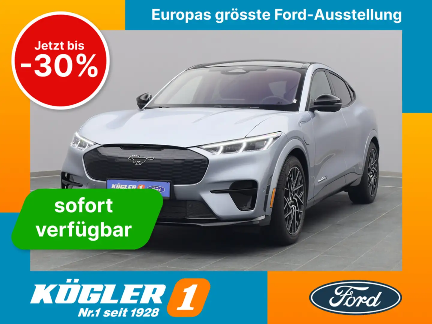 Ford Mustang Mach-E GT 487PS AWD/Panorama/ACC Argent - 1
