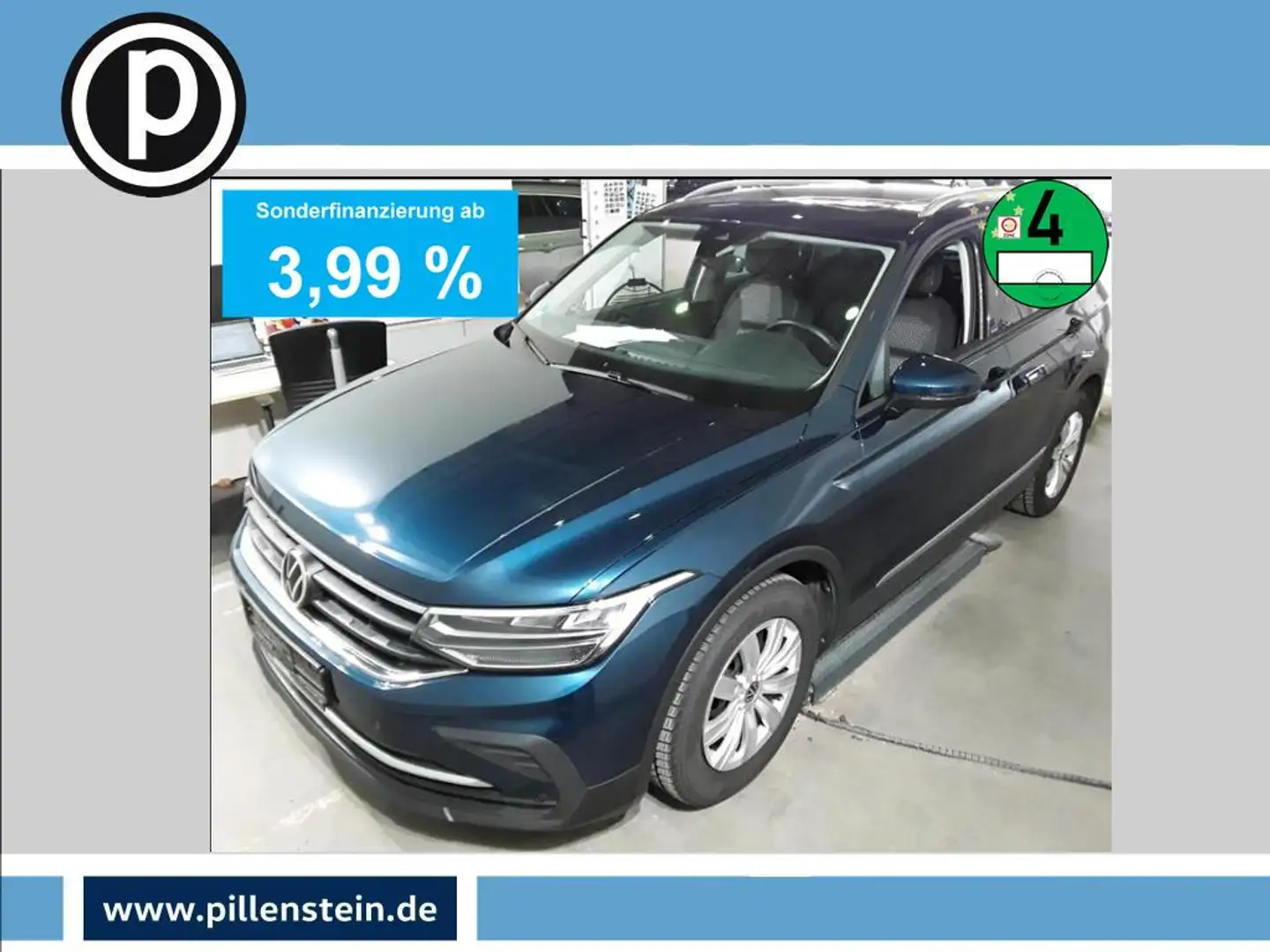 Volkswagen Tiguan TSI ACTIVE NAVI+PANO+eHKL+CARGO Blauw - 1