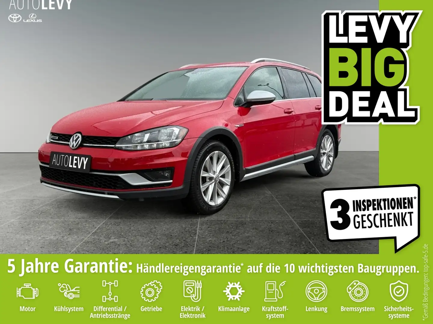 Volkswagen Golf Variant Golf VII Variant 1.8 TSI Alltrack 4Motion CarPlay Rosso - 1