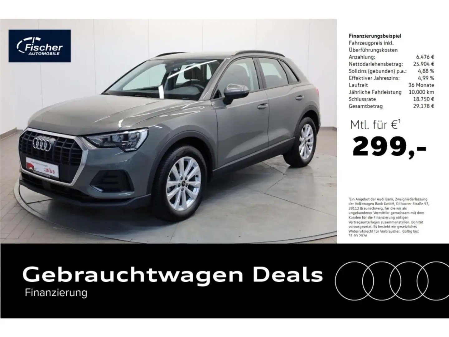 Audi Q3 35 TFSI S-Tronic AHK/NAV/Virt+/SH Grau - 1