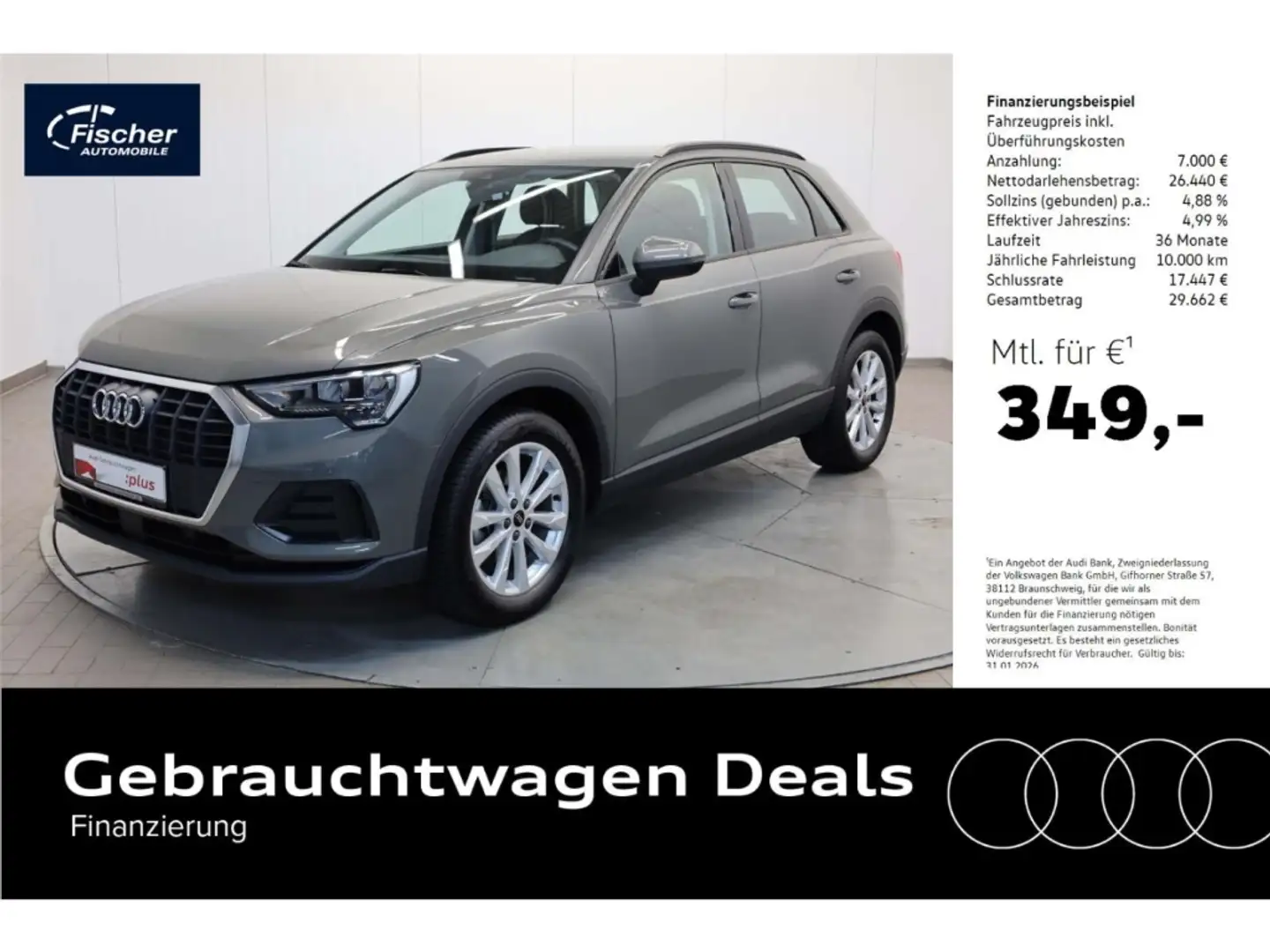 Audi Q3 35 TFSI S-Tronic AHK/NAV/Virt+/SH Grau - 1