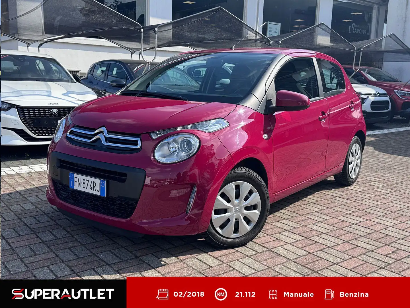 Citroen C1 5 Porte 1.0 VTi Feel E6 Rosso - 1