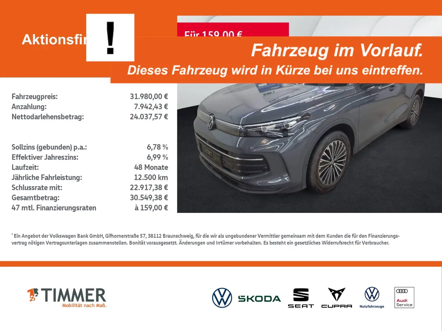 Volkswagen Tiguan 1.5 eTSI DSG GOAL +AHK +360° +LED +ACC +VIRTUAL + Gris - 1