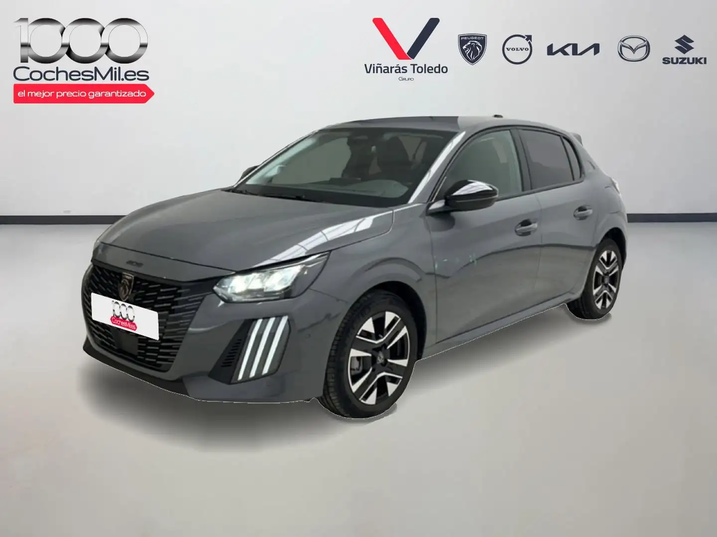 Peugeot 208 1.2 Hybrid Allure e-DCS6 100 Gris - 1