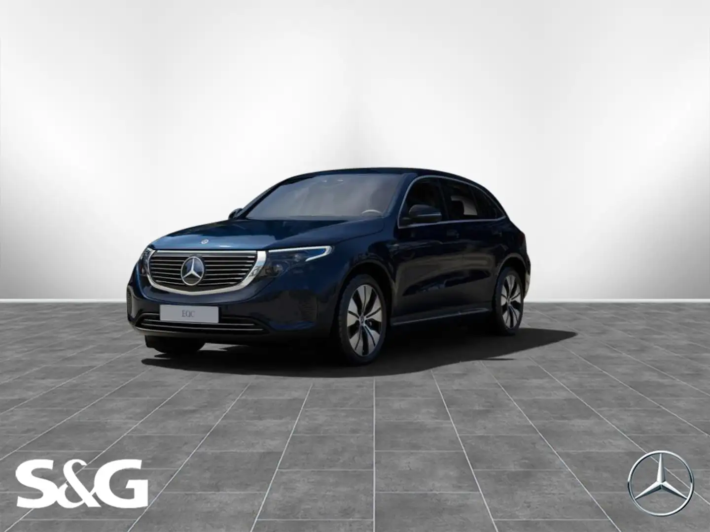 Mercedes-Benz EQC 400 4M RüKam+MBUX+AHK+Sitzhzg.+19+Smartph. Bleu - 1