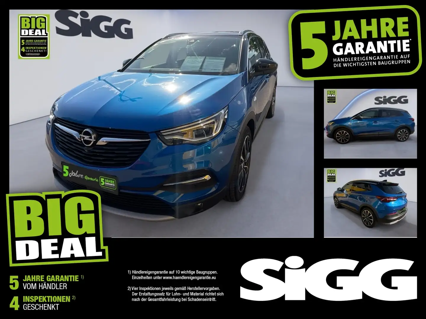 Opel Grandland 1.6 Turbo Ultimate Allrad Bleu - 1