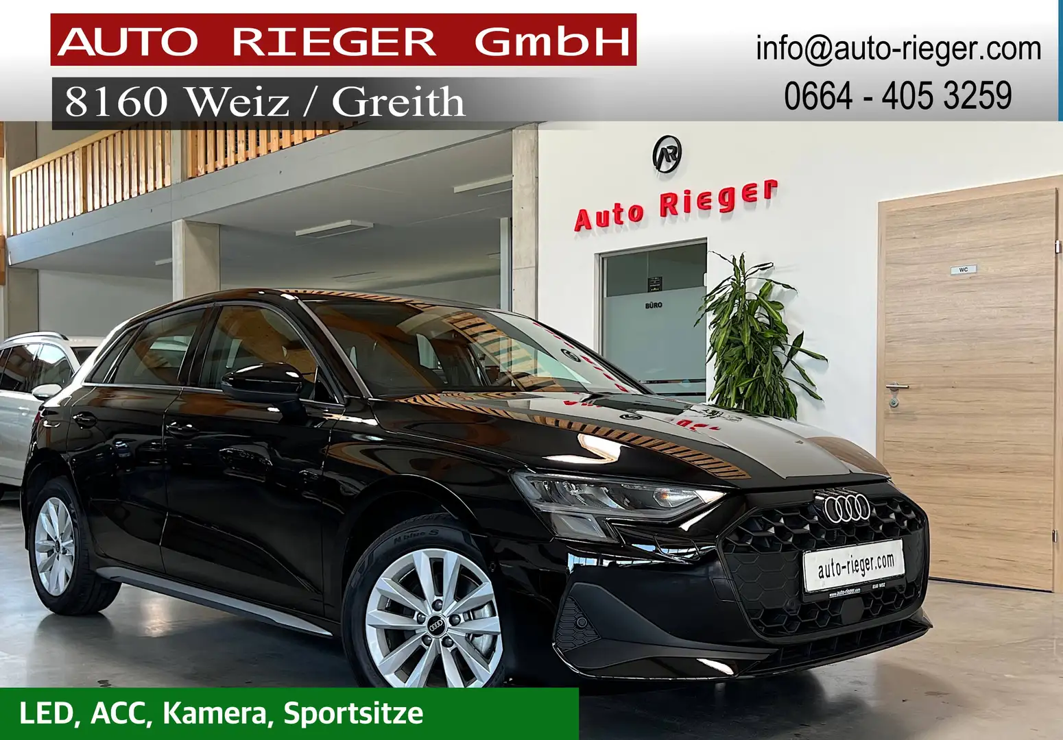 Audi A3 Sportback 35 TFSI LED, ACC, Kamera, Sportsitze Schwarz - 1