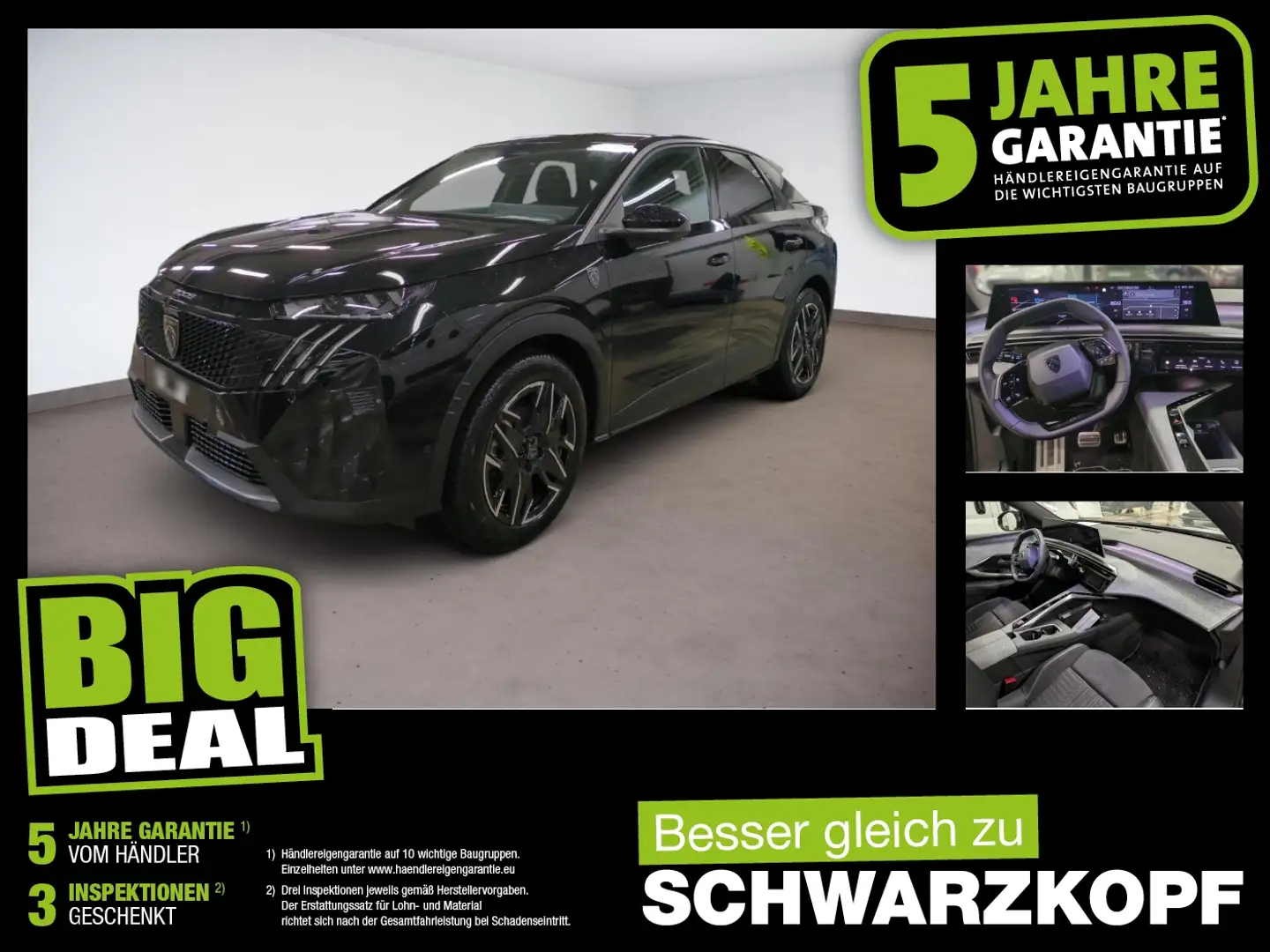 Peugeot 3008 1.2 WirelessCharging,Sitzheizung,Navi Schwarz - 1