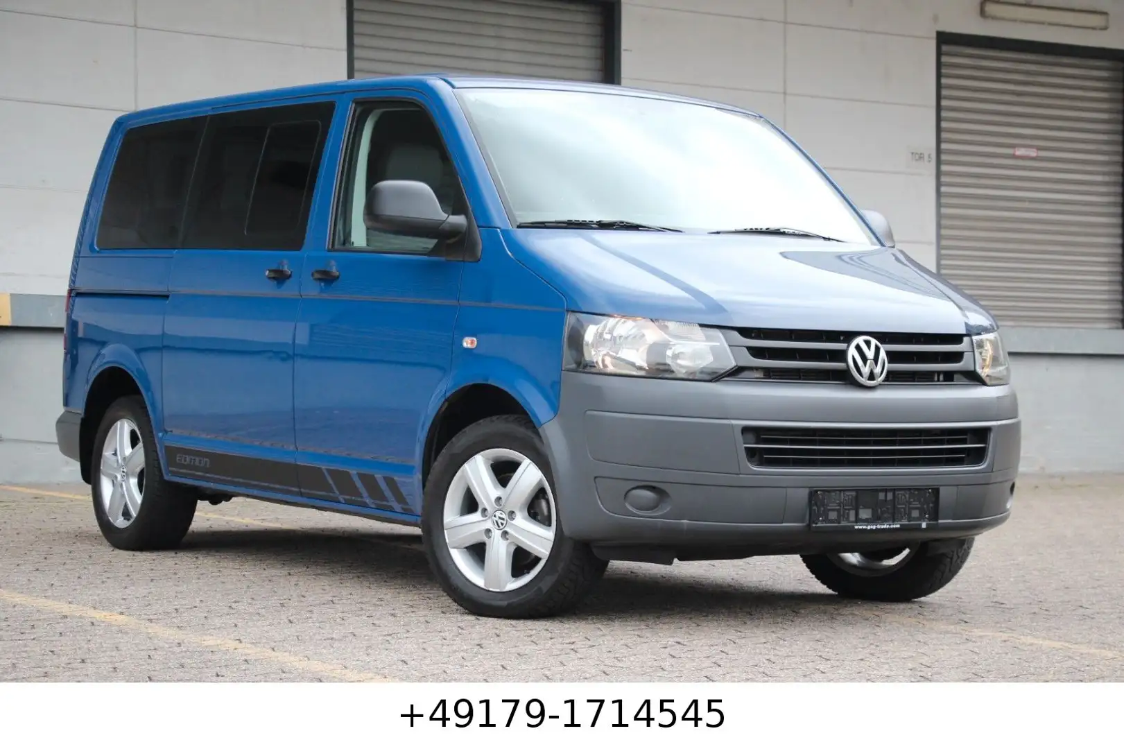 Volkswagen T5 Caravelle T5 Transporter 2.0TDI 1-Hand AHK Klima GRA Navi Blau - 2