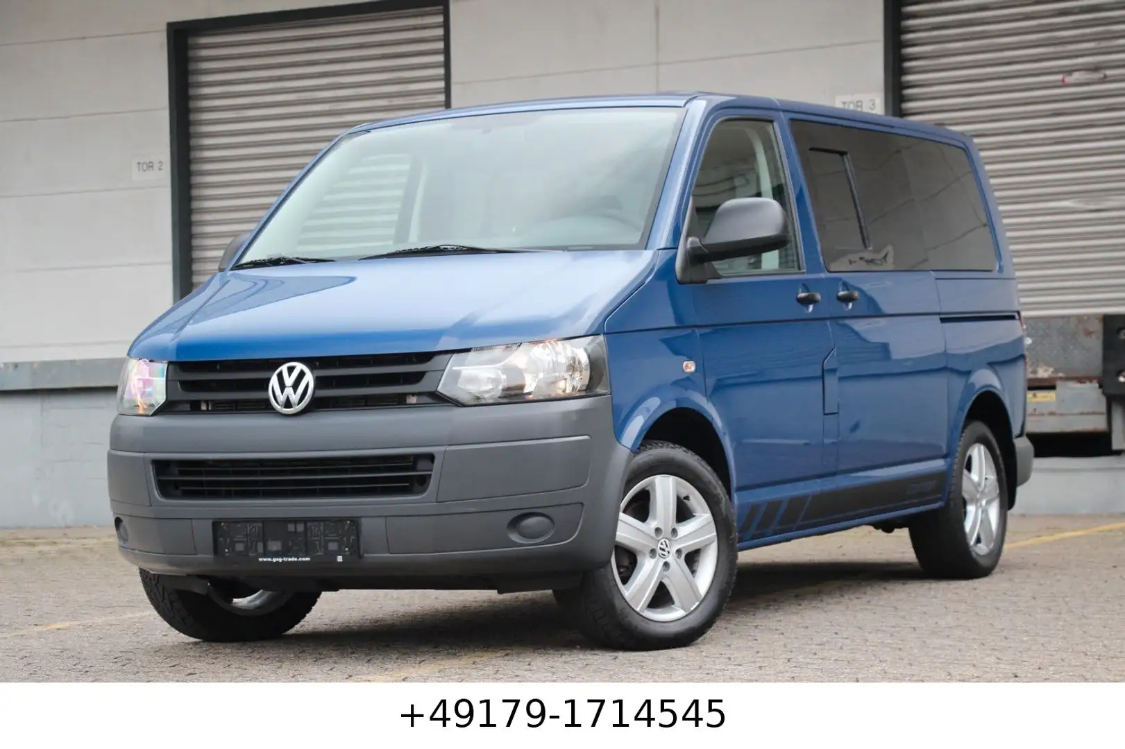Volkswagen T5 Caravelle T5 Transporter 2.0TDI 1-Hand AHK Klima GRA Navi Blau - 1