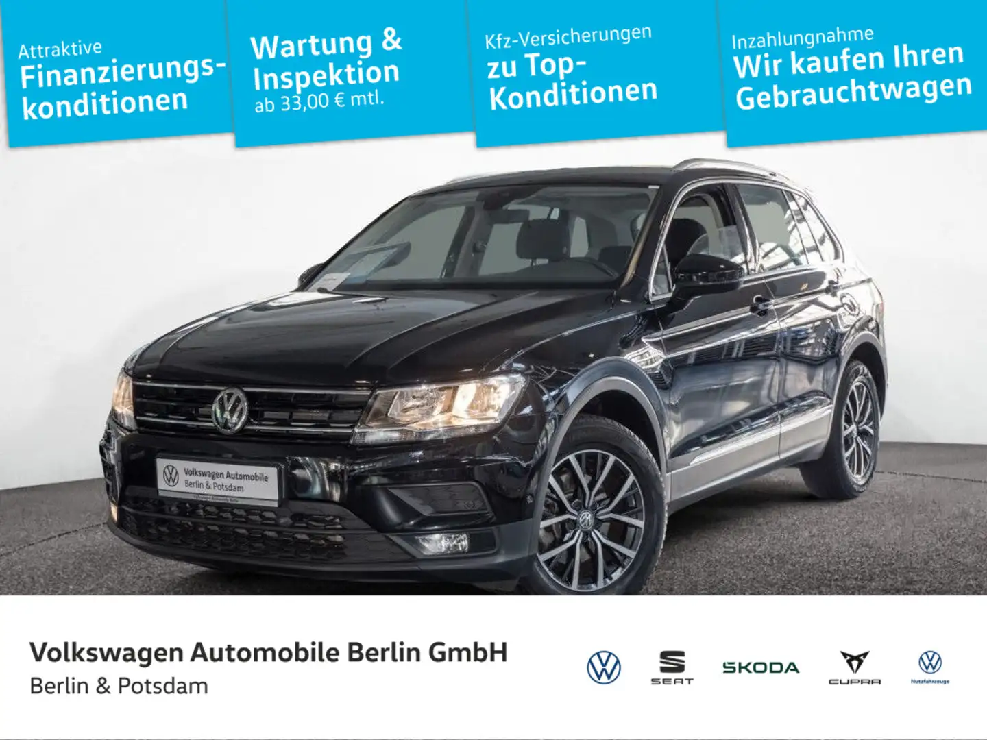 Volkswagen Tiguan 1.5 TSI Comfortline AHK TrailerAssist Nav Nero - 1