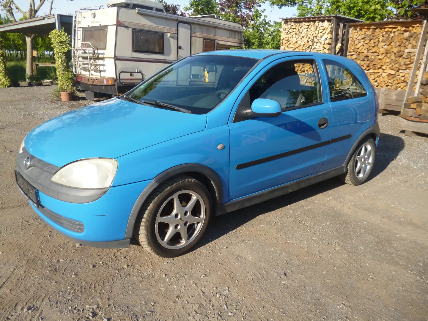 Opel Corsa C 1.0 12V, Klima, AHK, TÜV 05/2027 Bleu - 2