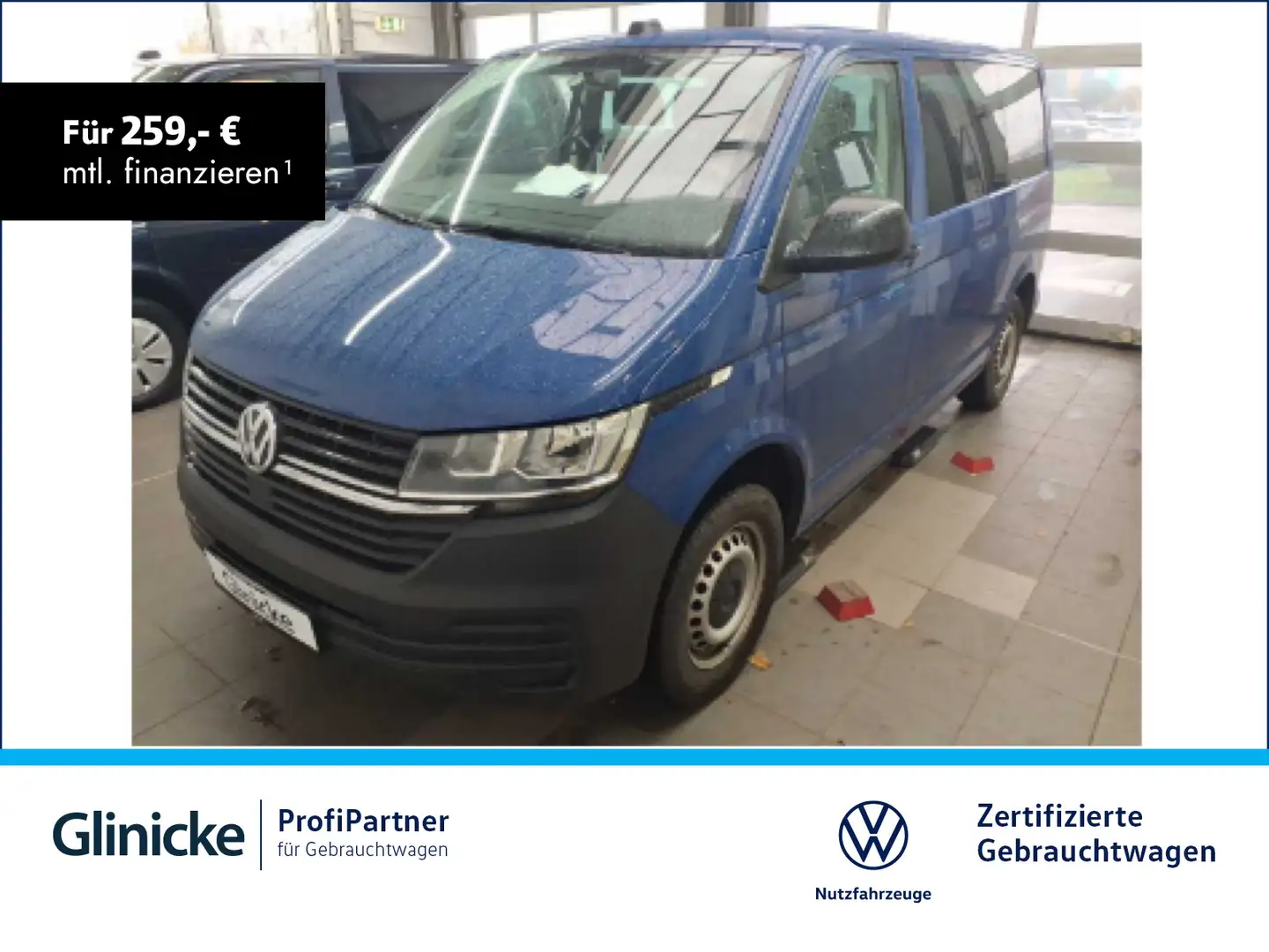 Volkswagen T6.1 Kombi 2.0 TDI 9-Sitzer Klima AHK App Connec Blau - 1