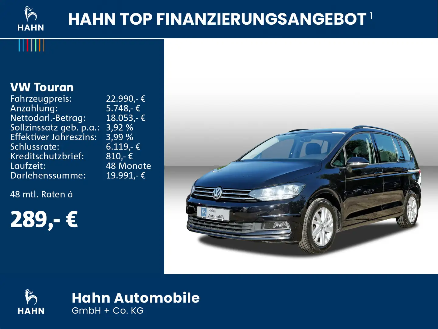 Volkswagen Touran 2.0TDI DSG Comfortline Standh Navi ACC Si Zwart - 2