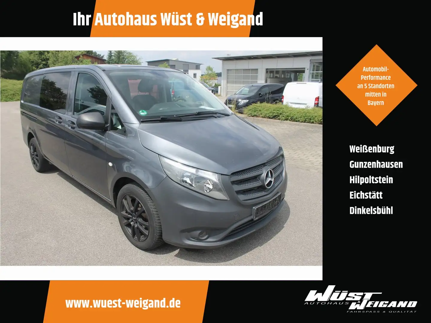 Mercedes-Benz Vito Mixto 116 CDI+Lang+Klima+Kamera+AHK+LKW Grijs - 1