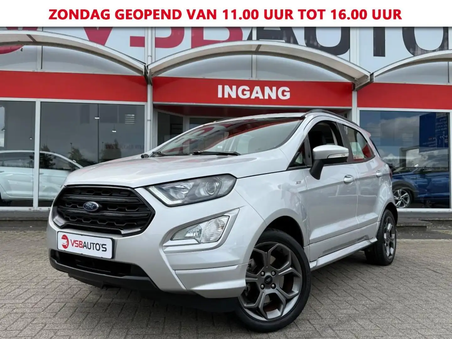 Ford EcoSport 1.0 ECOBOOST 125PK ST-LINE HALF-LEER NAVI TREKHAAK Grijs - 1