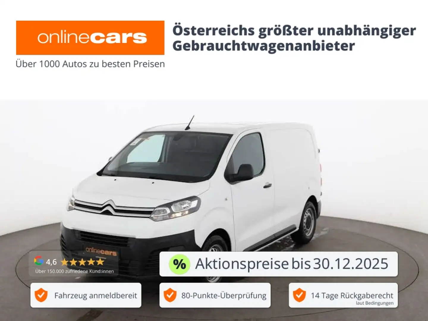 Citroen Jumpy Kasten 1.5 BlueHDi Komfort Plus XS LEDER Blanc - 1