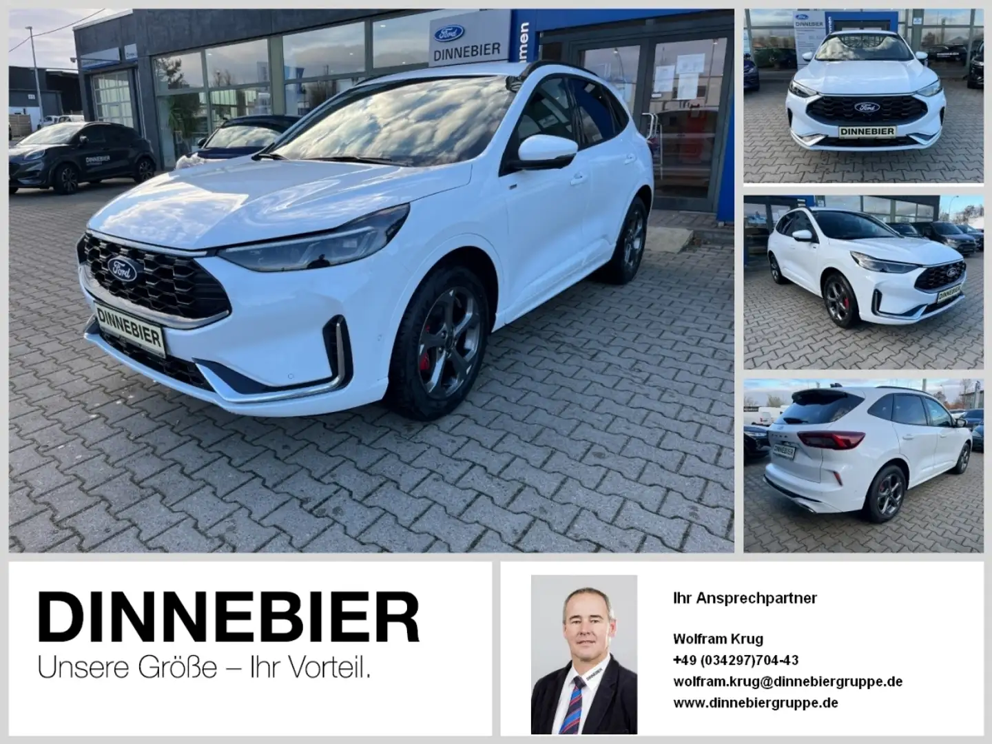 Ford Kuga ST-Line X LED+Navi+Kamera+Winterpaket Wit - 1