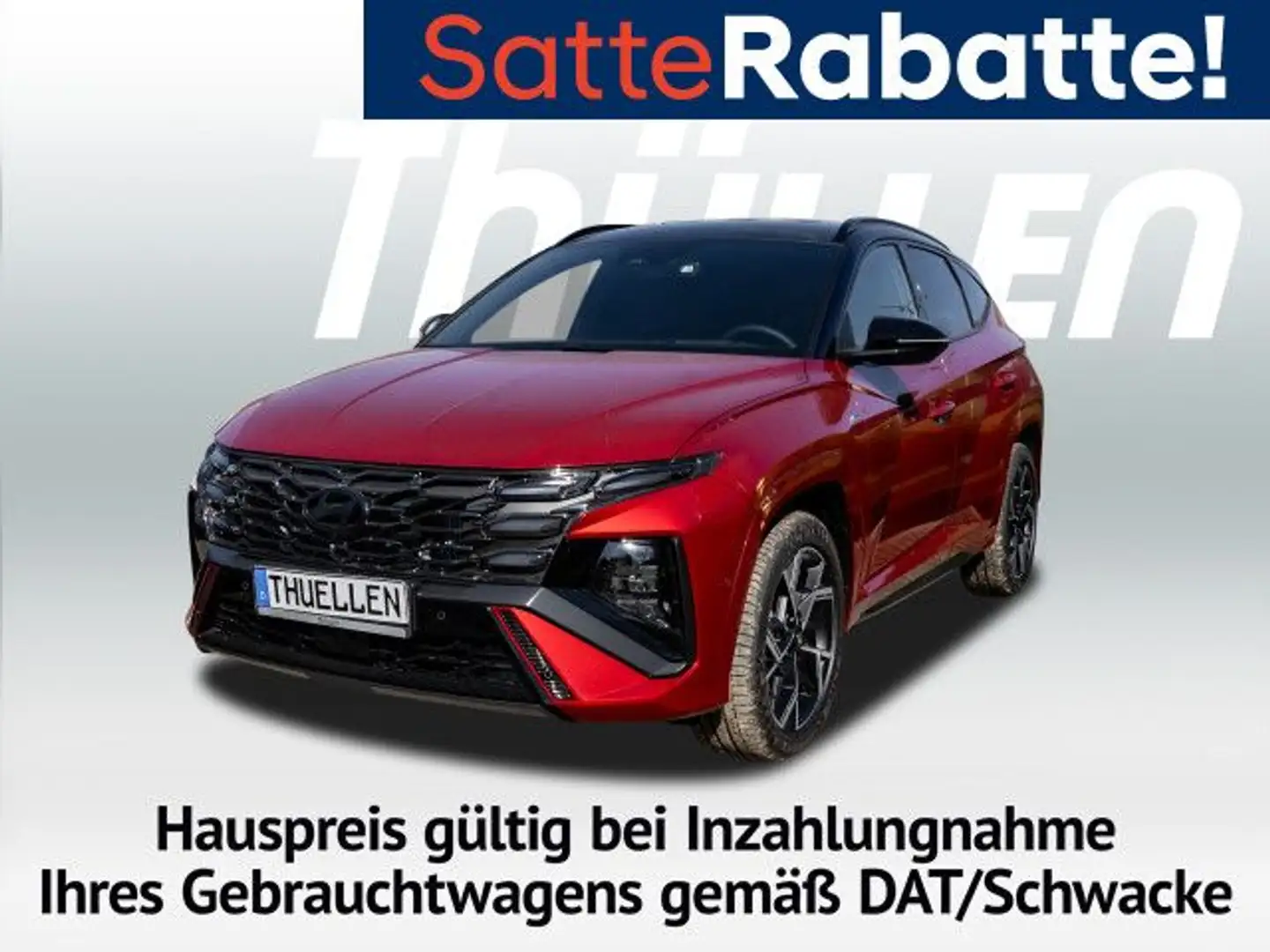 Hyundai TUCSON 1.6 N-Line 2WD DCT Dachlackierung Navi PDC Rot - 1