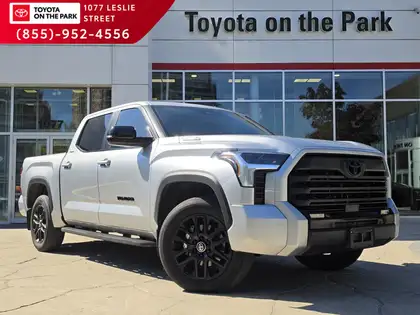 Silver 2025 Toyota Tundra Hybrid Limited HV CrewMax Cab 4WD Pickup Truck Four-Wheel Drive Automatic
