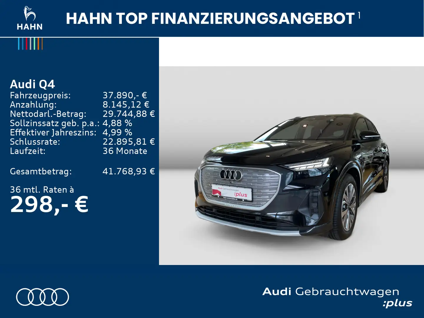 Audi Q4 e-tron Q4 40 e-tron HUD Matrix Pano CAM Carplay Standkl Schwarz - 2