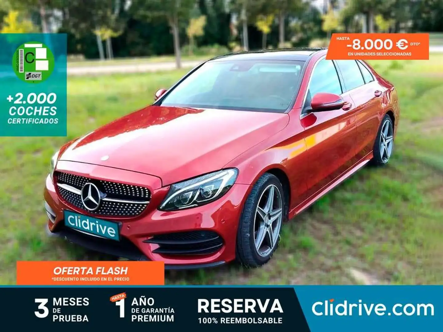 Mercedes-Benz C 220 220d 4Matic 7G Plus Rojo - 1