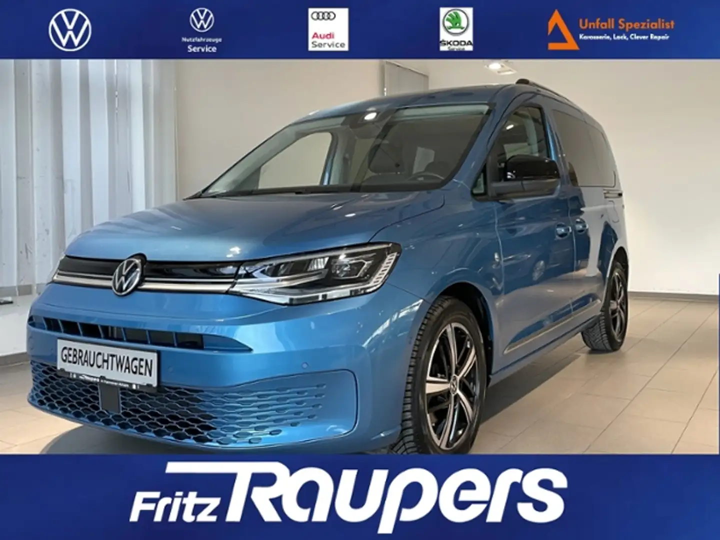 Volkswagen Caddy 2.0 TDI DSG Style +7-SITZE+KAMERA+LED+NAV Blau - 1