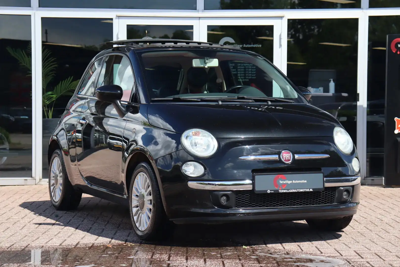 Fiat 500 Sport|100PK| PANO| LEDER | Zwart - 1
