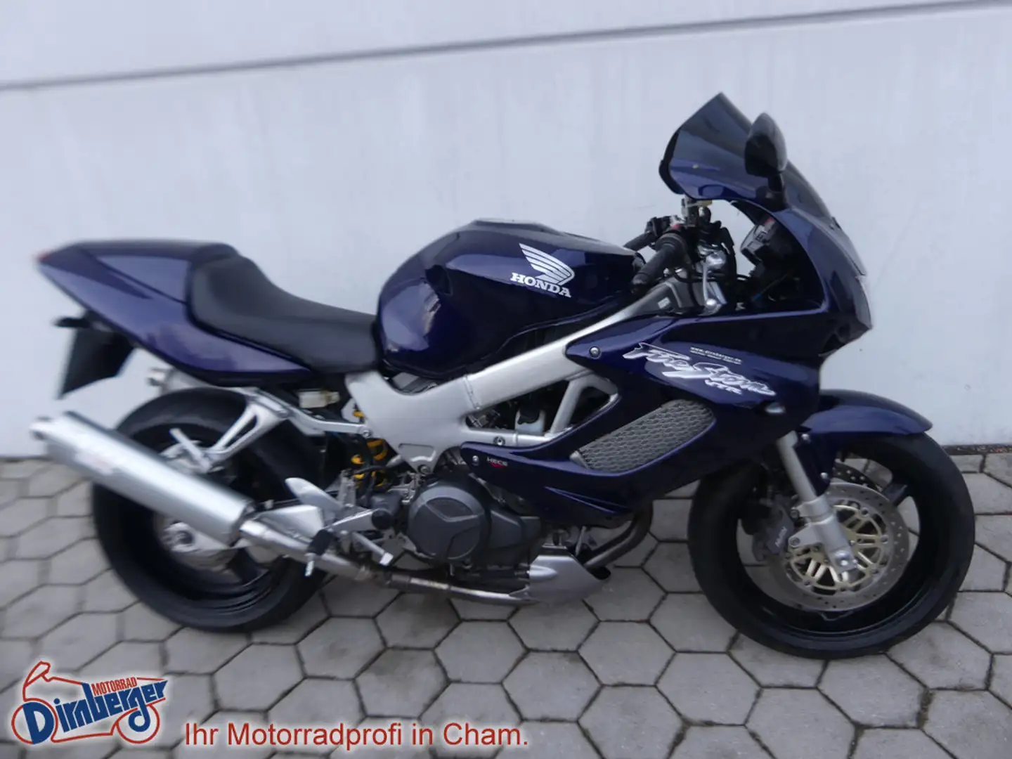 Honda VTR 1000 F Fire Storm Sportauspuff + 1.Hd. Bleu - 1