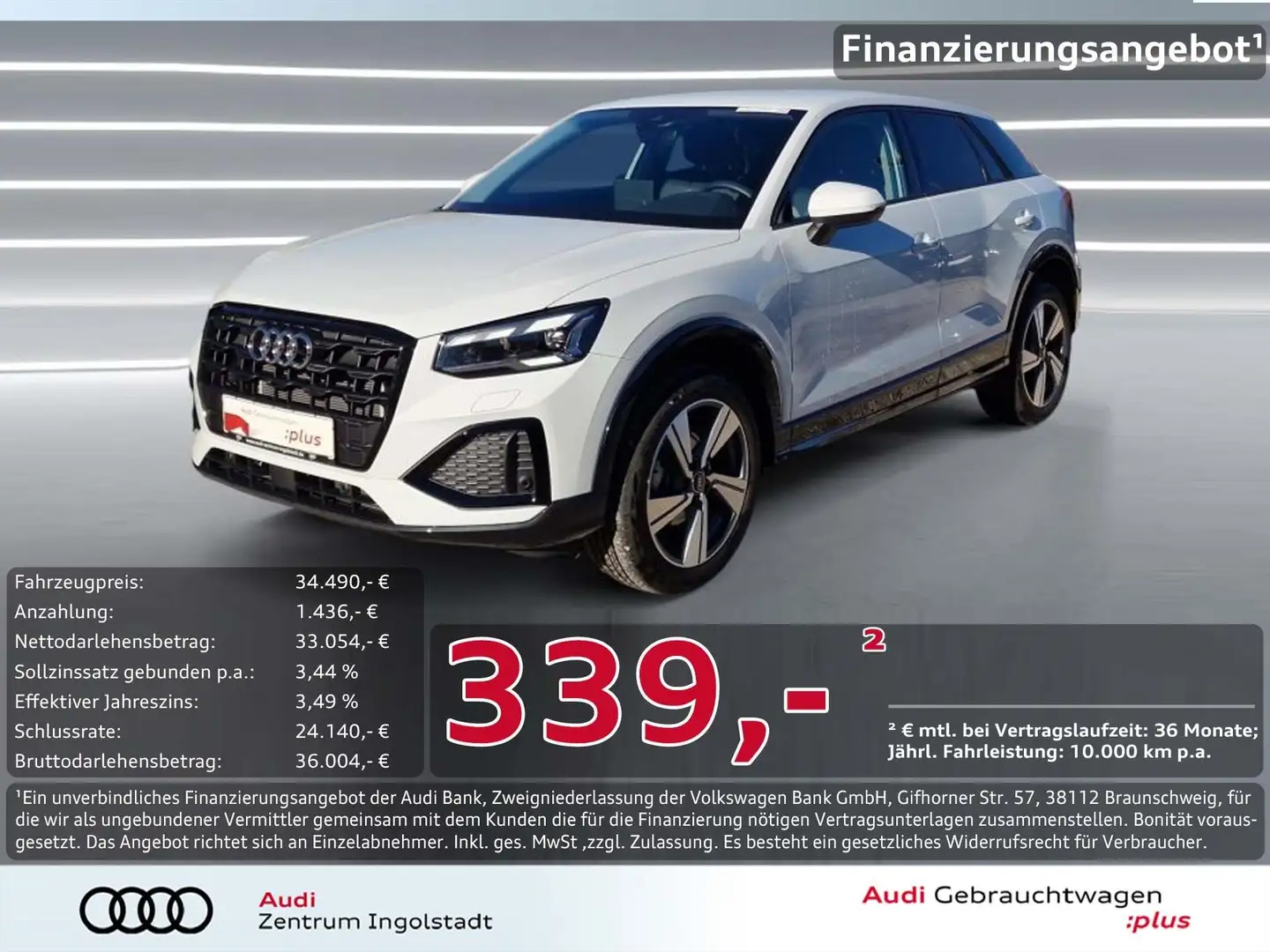 Audi Q2 35 TFSI NAVI+ MATRIX AHK 18" KAM. Advanced Weiß - 1