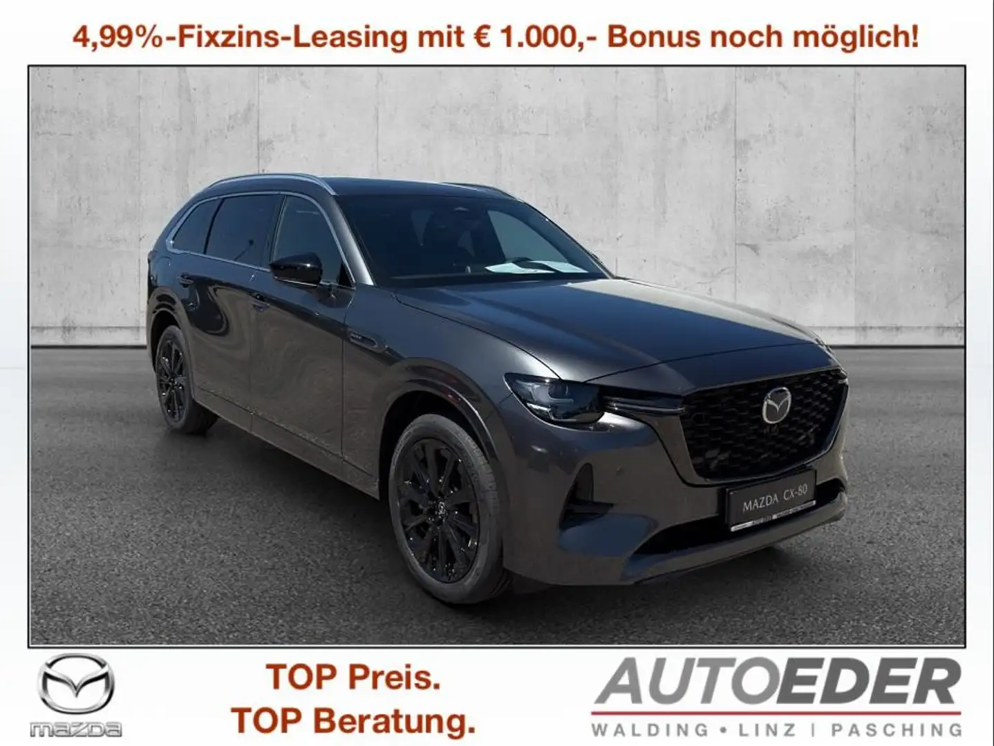 Mazda CX-80 2.5L e-SKYACTIV PHEV AWD Homura Plus Aut. Grau - 1