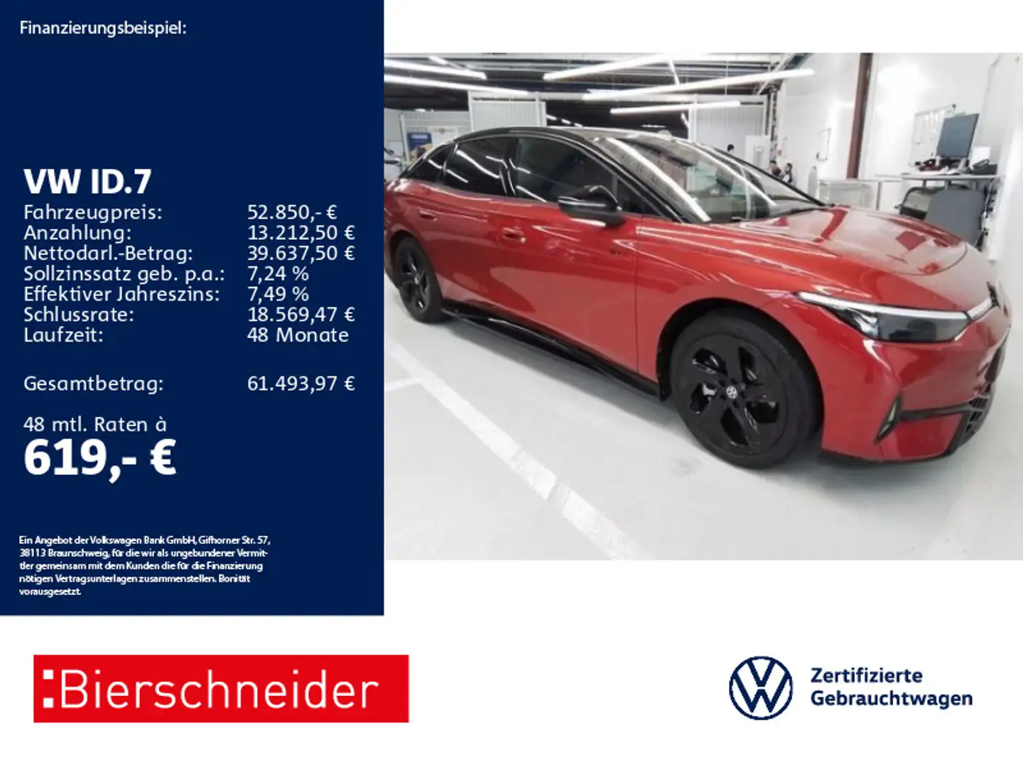Volkswagen ID.7 GTX AHK PANO HuD DCC 360 Rot - 1