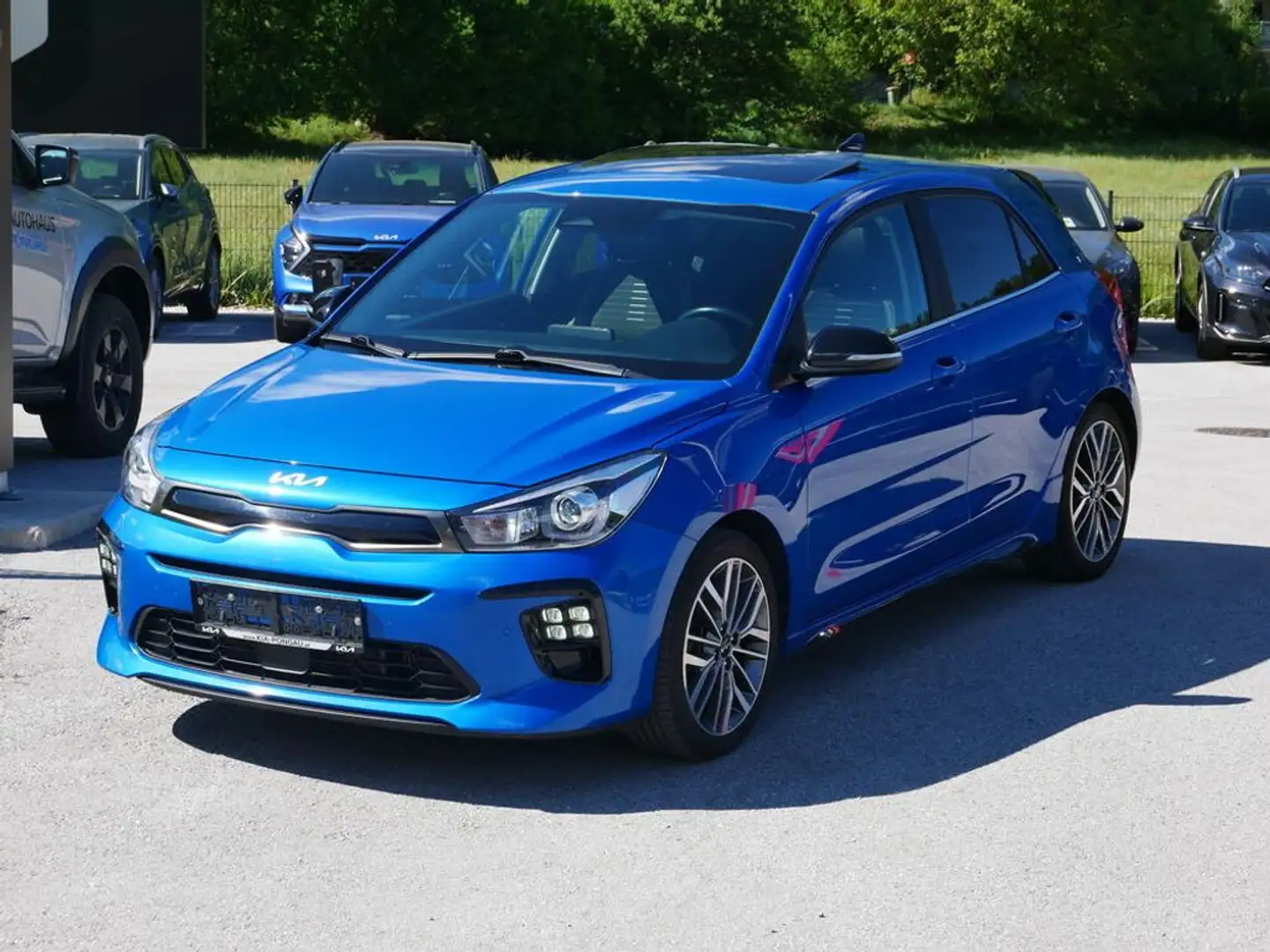 Kia Rio 1,0 TGDI GPF GT-Line 48V Schiebedach Blau - 2