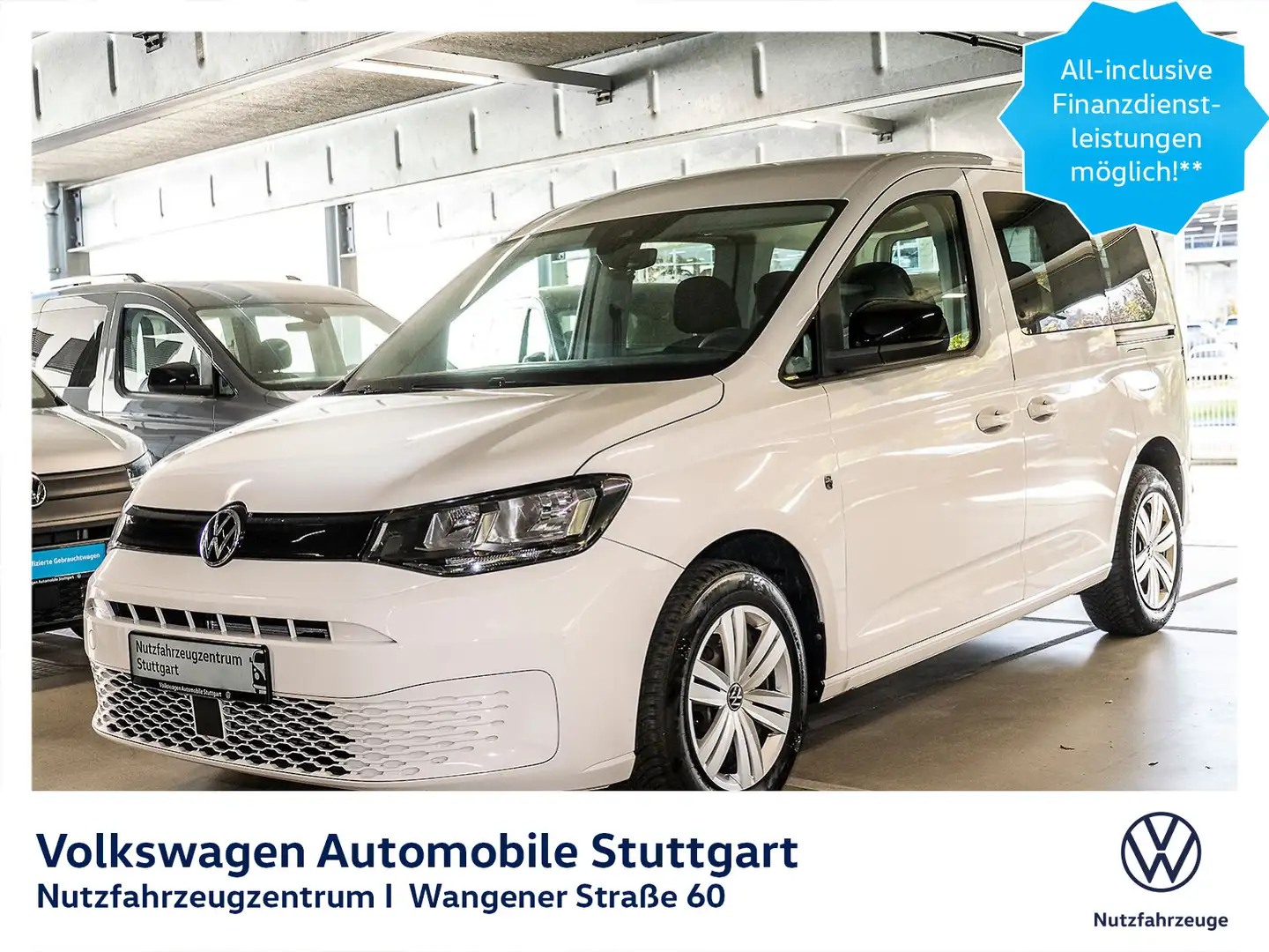 Volkswagen Caddy 1.5 TSI Euro 6d ISC FCM Klima Blanc - 1