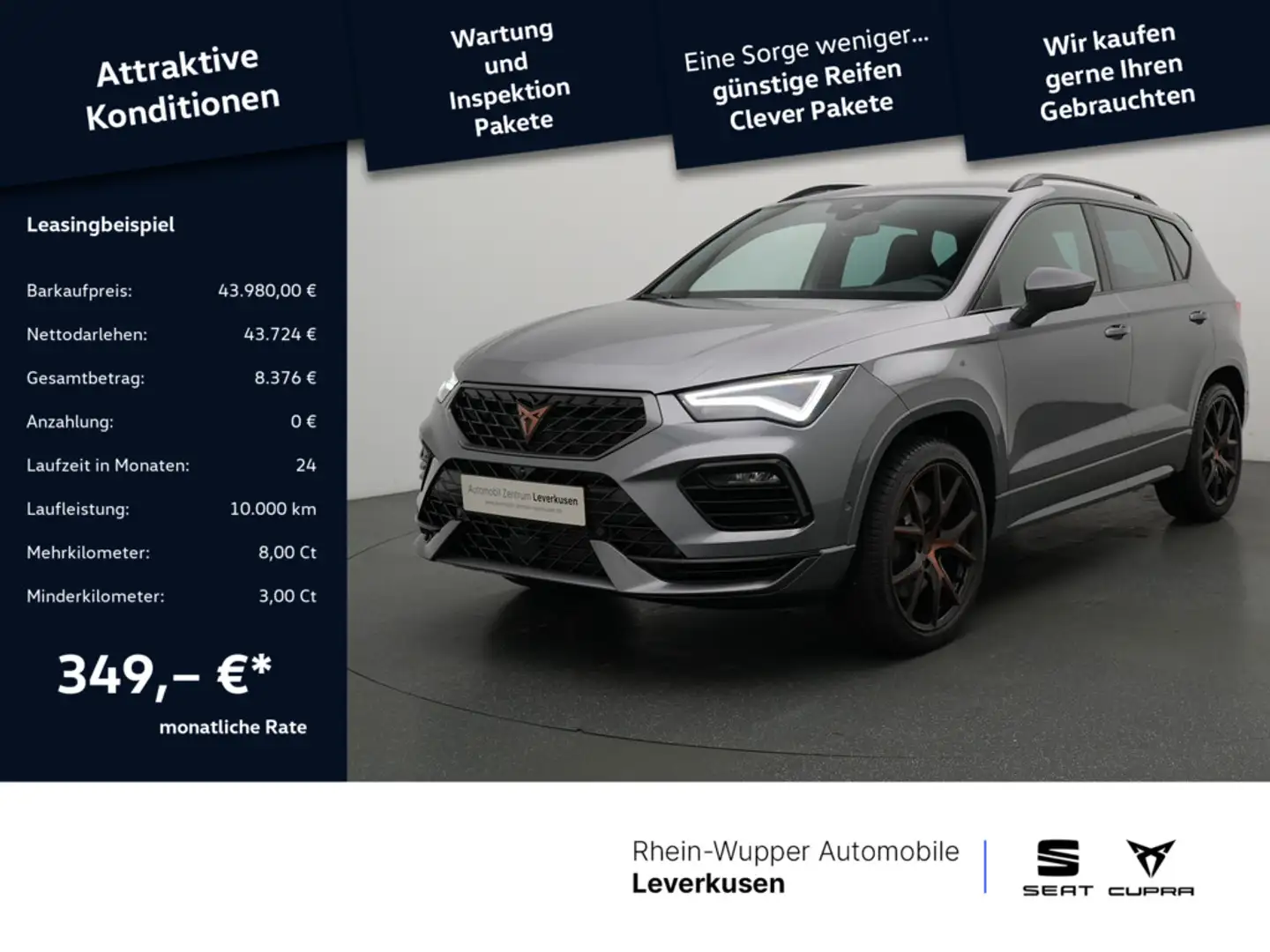 CUPRA Ateca 2.0 TSI VZ 4Drive ACC FACEL. LED 360° Grijs - 1